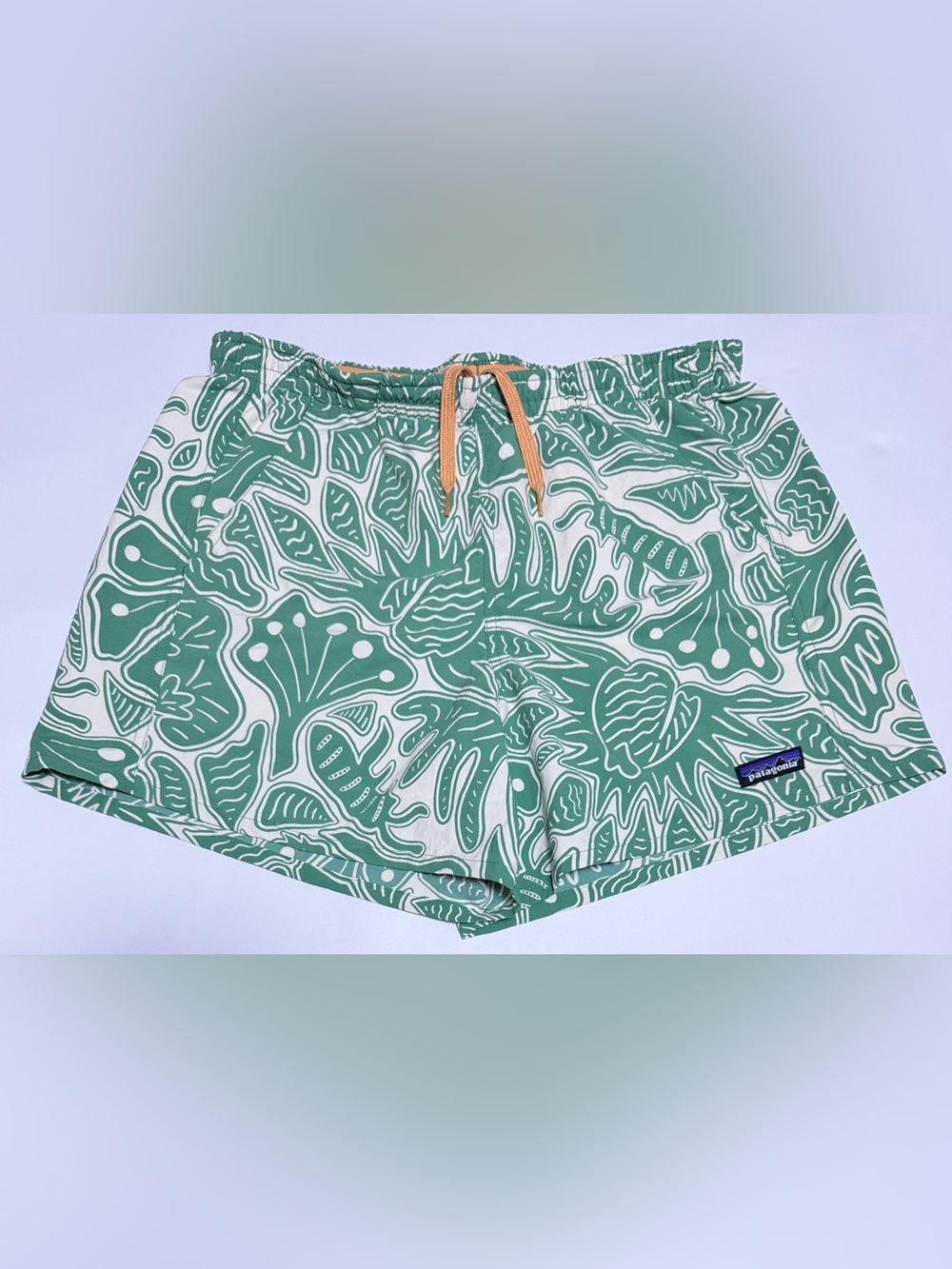 Patagonia Baggies 5” Shorts Size Small Heartleaf Green BFHL Tropical Print